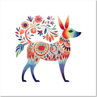 Mexican dog folk art Posters and Art